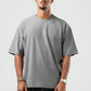 DARK GREY DUSTY BOX-TEE