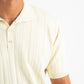 CREAMY RIBBED KNIT POLO 09
