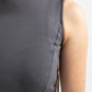 DARK GREY SLEEVELESS FITTED TOP