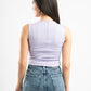 LAVENDER SLEEVELESS FITTED TOP