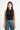 BLACK SLEEVELESS FITTED TOP