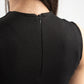 BLACK SLEEVELESS FITTED TOP