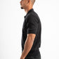 BLACK RIBBED KNIT POLO 09