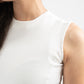 OFF-WHITE SLEEVELESS FITTED TOP