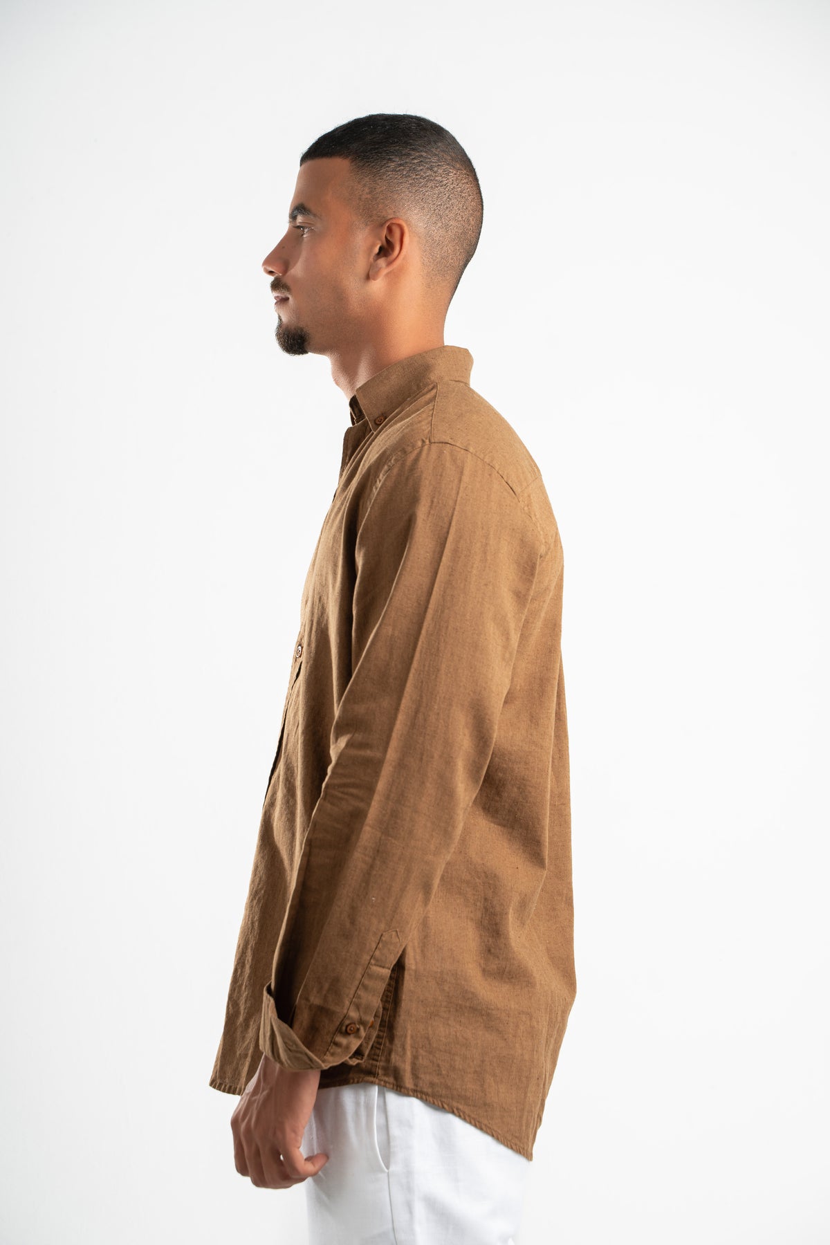 BROWN LINEN SHIRT
