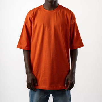 ORANGE ORGANDY OVER-SIZED T-SHIRT