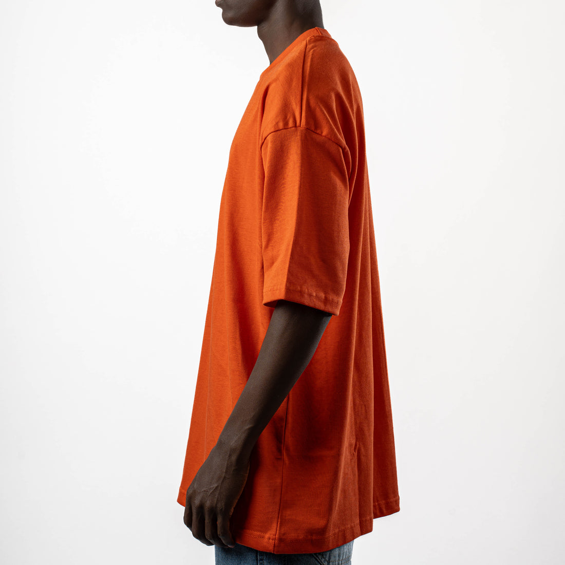 ORANGE ORGANDY OVER-SIZED T-SHIRT