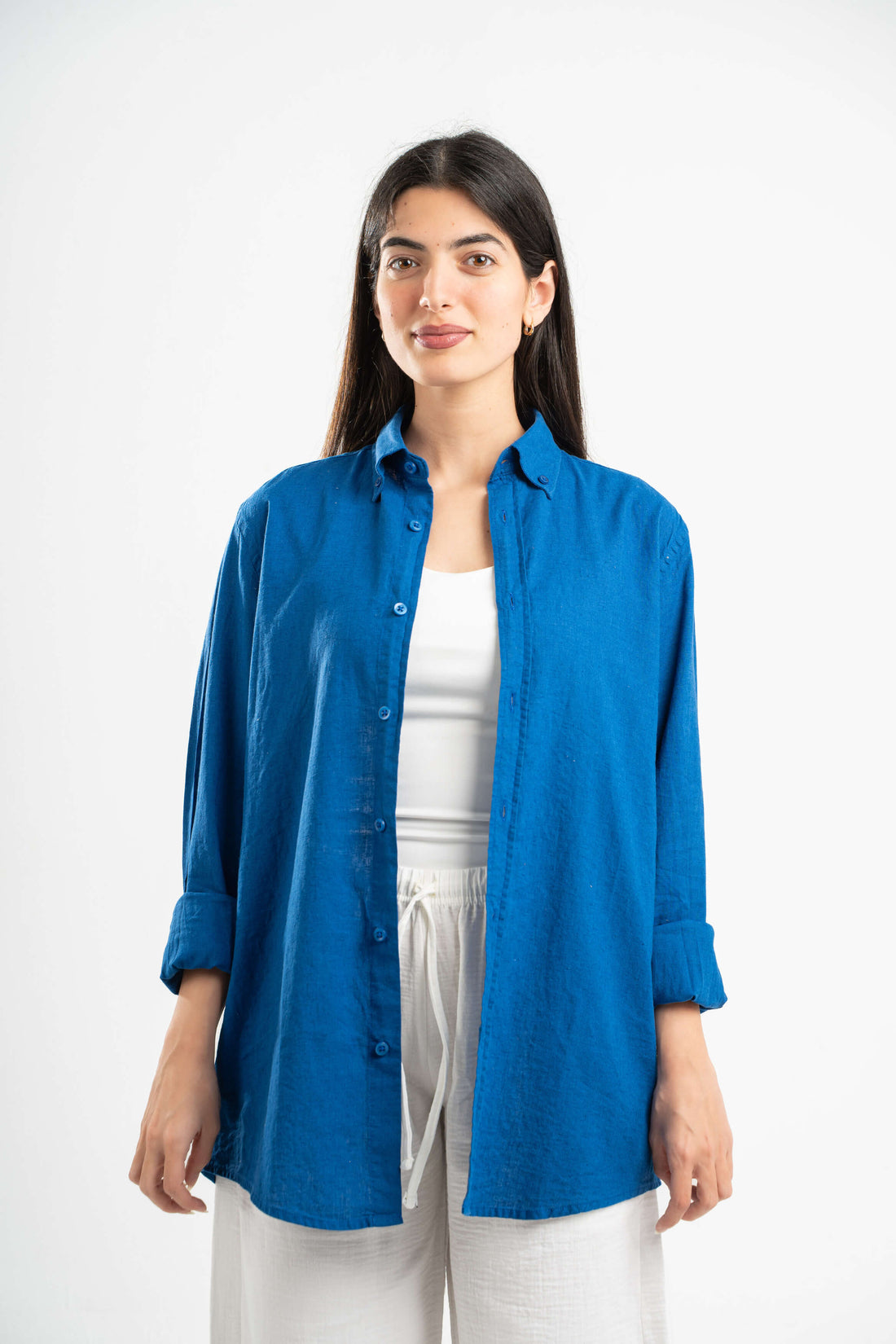 BLUE LINEN SHIRT