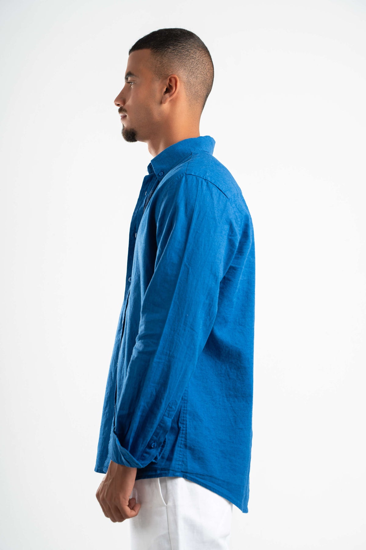 BLUE LINEN SHIRT