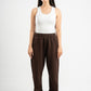 DARK BROWN SOFTLINE STRAIGHT LEG PANTS
