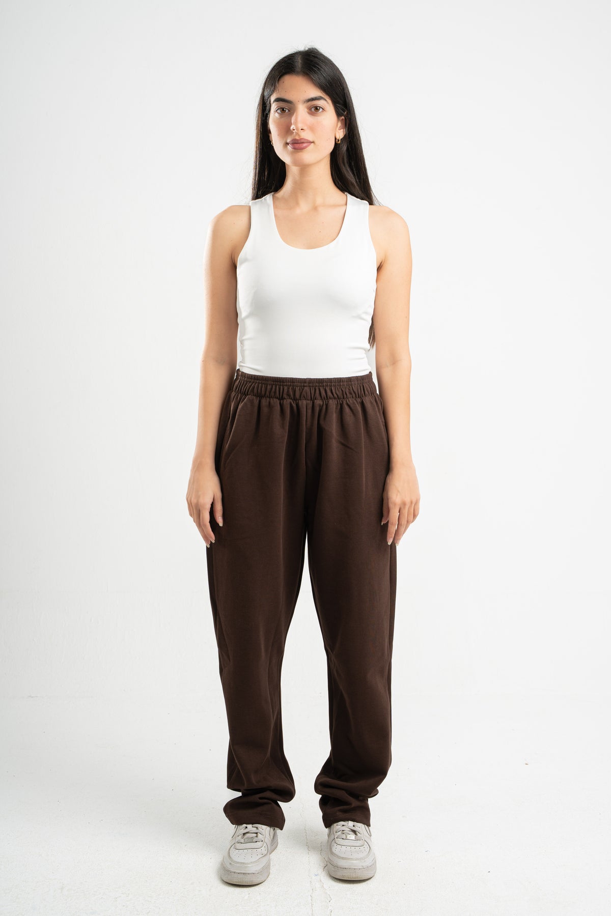 DARK BROWN SOFTLINE STRAIGHT LEG PANTS