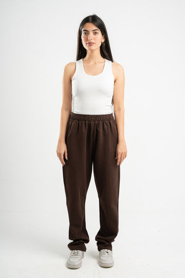DARK BROWN SOFTLINE STRAIGHT LEG PANTS