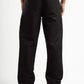 BLACK REGULAR FIT LINEN PANTS