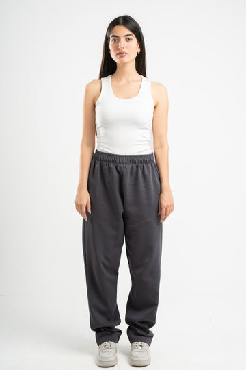 DARK GREY SOFTLINE STRAIGHT LEG PANT