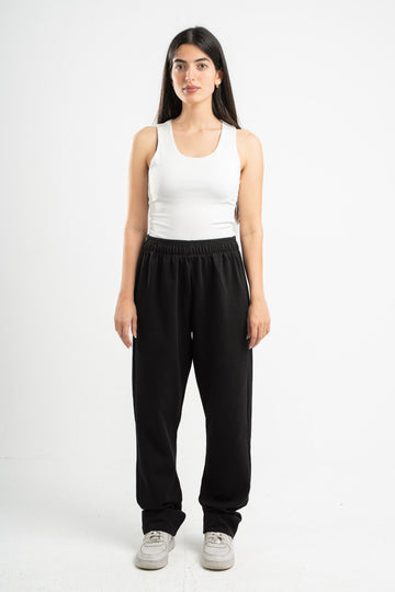 BLACK SOFTLINE STRAIGHT LEG PANTS