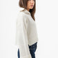 OFF-WHITE CROPPED KNITTED QUARTER ZIP