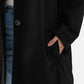 WOMEN BLACK WOOL COAT