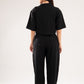 BLACK WAVE TEXTURED PANTS