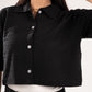 BLACK WAVE TEXTURED SHIRT
