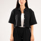 BLACK WAVE TEXTURED SHIRT