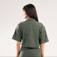 DARK GREEN WAVE TEXTURED SHIRT