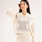 CREAMY BREEZE CROCHET STRING TOP