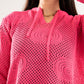 HOT PINK BREEZE CROCHET STRING TOP