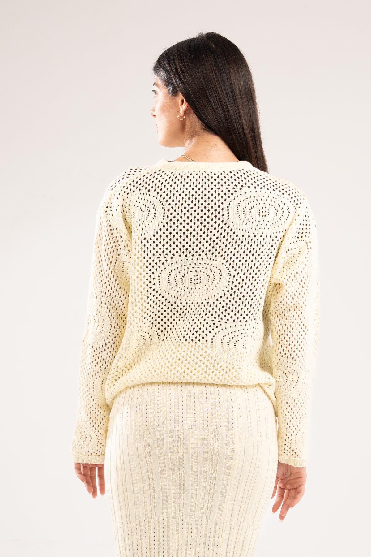 BUTTERMILK YELLOW BREEZE CROCHET STRING TOP