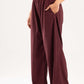 BURGUNDY WRINKLED PANTS