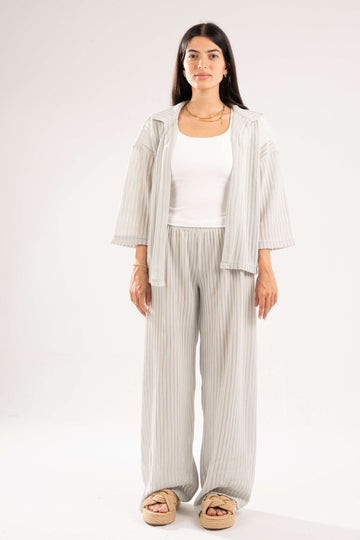MINT SEMI SHEER KNITTED PANTS