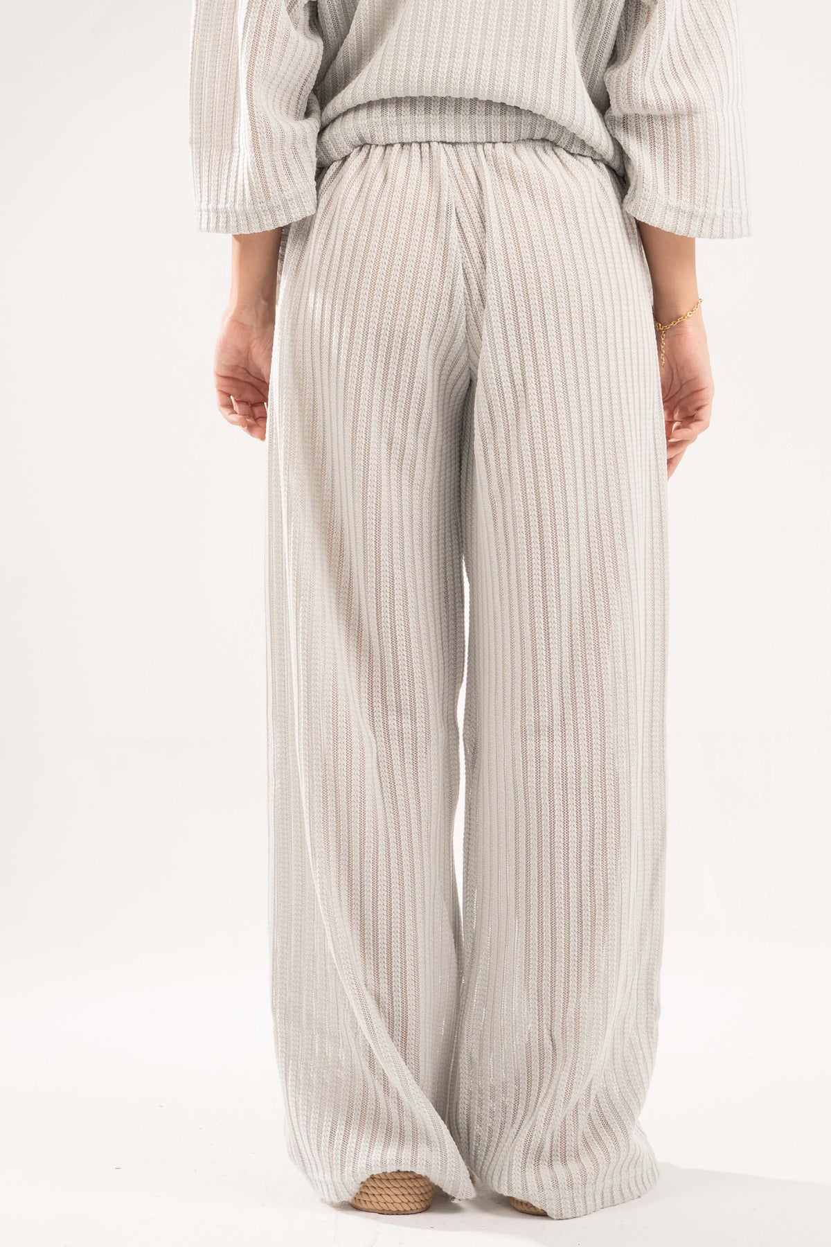 MINT SEMI SHEER KNITTED PANTS