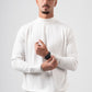 OFF-WHITE HALF COLLAR KNITTED PULLOVER