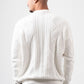 OFF-WHITE BRAIDED KNIT PULLOVER