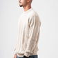 BEIGE BRAIDED KNIT PULLOVER