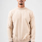 BEIGE HALF COLLAR KNITTED PULLOVER