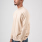 BEIGE HALF COLLAR KNITTED PULLOVER