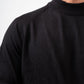 BLACK HALF COLLAR KNITTED PULLOVER