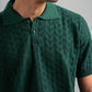 DARK GREEN HEX TWIST POLO
