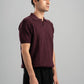 BURGUNDY HEX TWIST POLO