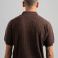 DARK BROWN HEX TWIST POLO