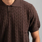 DARK BROWN HEX TWIST POLO