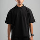 BLACK ZIP UP COLLAR TEE
