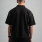 BLACK ZIP UP COLLAR TEE