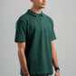 DARK GREEN BRAIDED TEXTURED ZIP UP