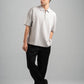 LIGHT GREY ZIP UP COLLAR TEE