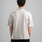 LIGHT GREY ZIP UP COLLAR TEE