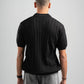 BLACK EASY LINES KNIT POLO