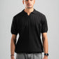 BLACK EASY LINES KNIT POLO