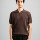 DARK BROWN EASY LINES KNIT POLO