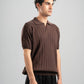 DARK BROWN EASY LINES KNIT POLO